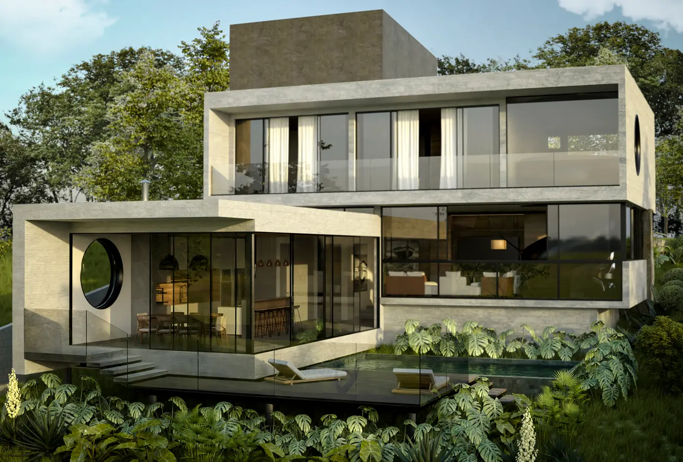 Casa Concreto — posterior