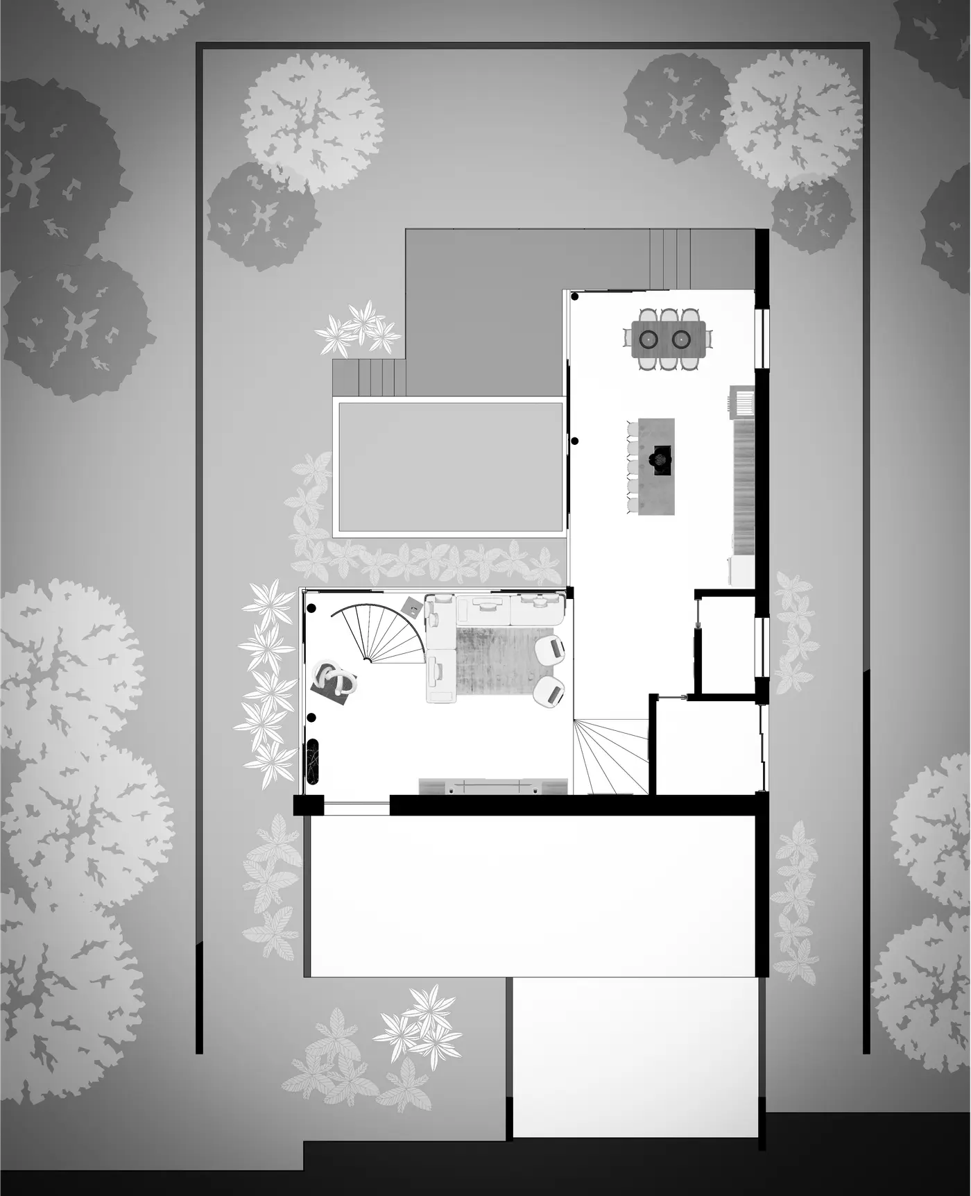 Casa Concreto — planta térreo
